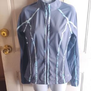 Fila Women's Gray Jacket with Blue Accents